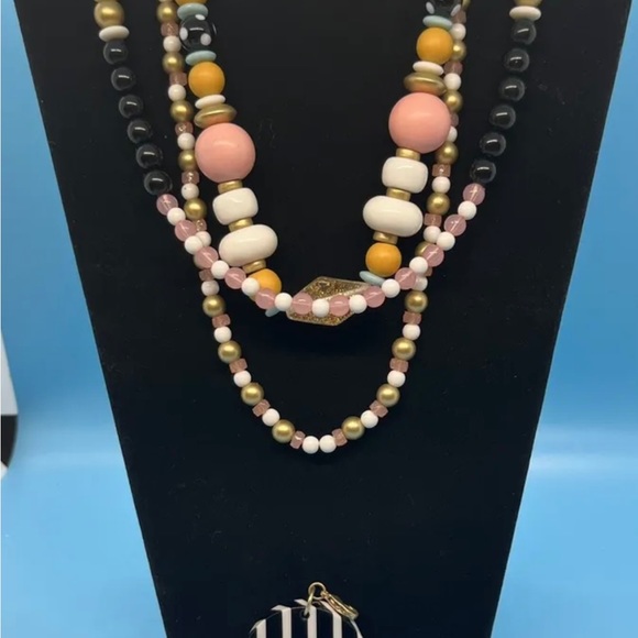 Plunder POPPY ALICE Necklace Multi-colored bead strands with removable pendant - Picture 5 of 9